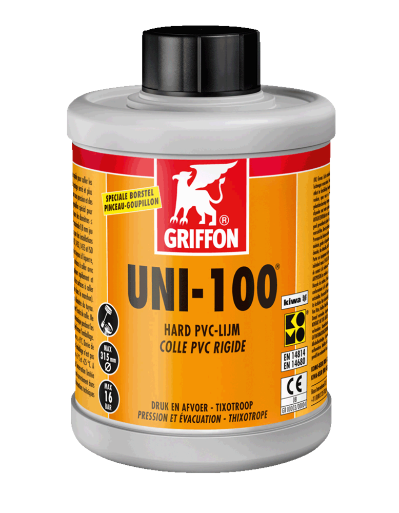 Купить клей для бассейнов. Клей для ПВХ Griffon Uni-100 1 л 6111052. Клей Griffon Uni-100 (PVC, PVC-U) Griffon Uni-100 (6111052) Griffon. Грифон клей для ПВХ. Клей для ПВХ труб.
