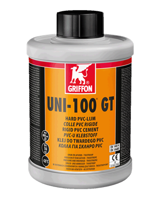 Клей для ПВХ UNI-100 GT с замедленным схватыванием, с кисточкой, 1 л (6111150) - фото 5900