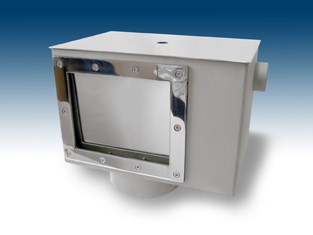 Скиммер V 25 с регулятором уровня воды, L=80 мм, плитка, AISI 316 (АТ 05.13.2М) 008-195-0266
